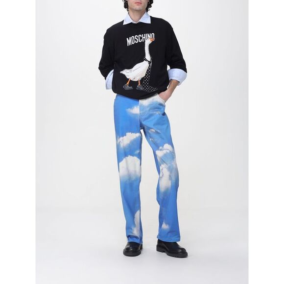 Moschino Couture Jeans Men Gnawed Blue - Picture 2 of 4